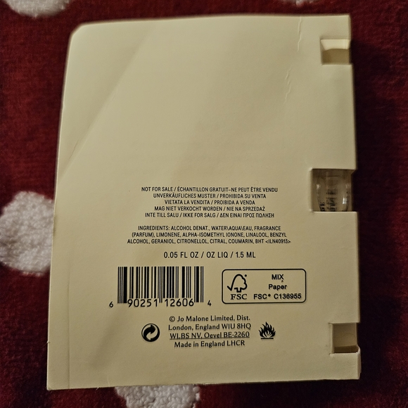 ⚪️🔴5/10$ Jo Malone Wood Sage & Sea Salt Sample Card - Picture 4 of 4